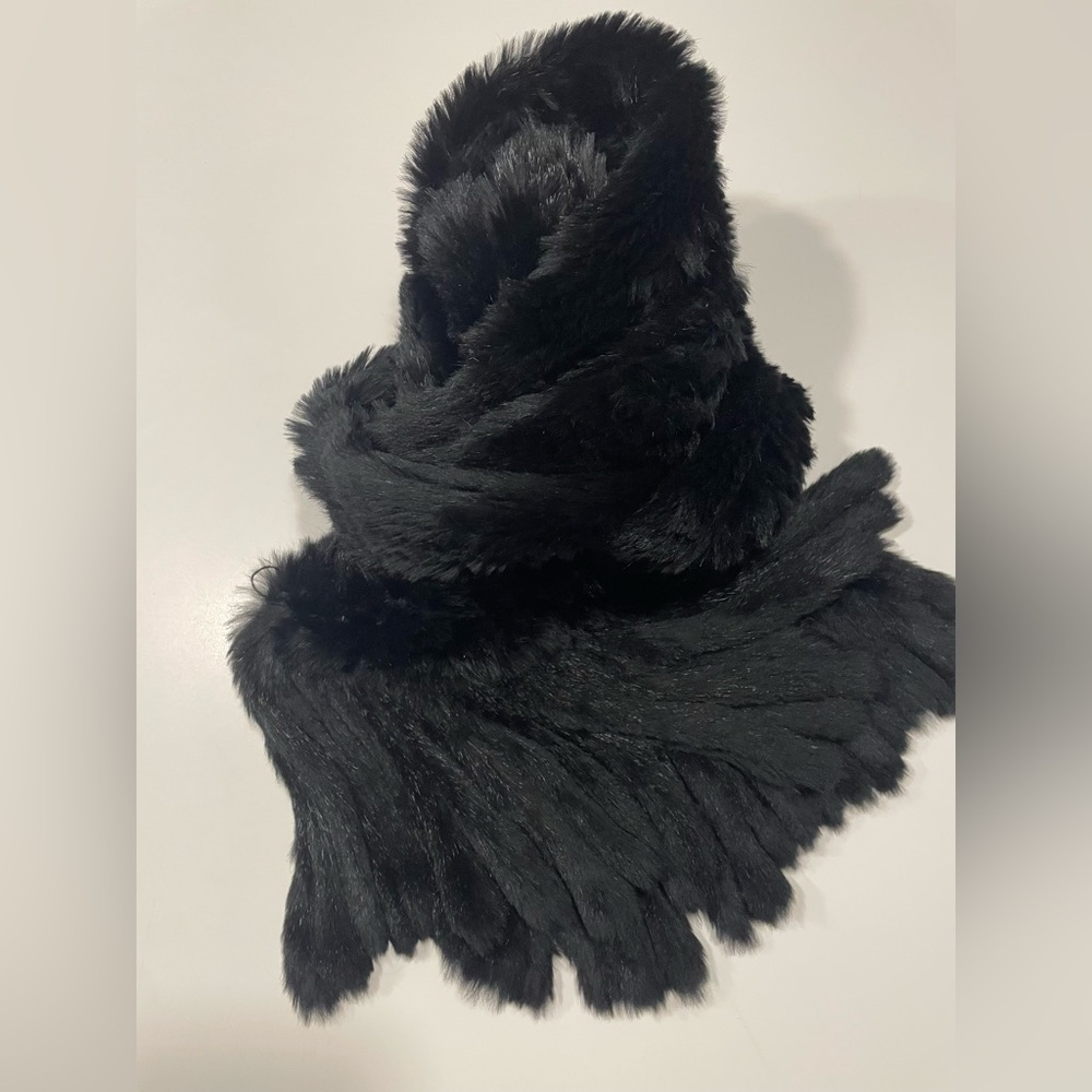 Paul Leinburd Rabbit Fur Scarf
